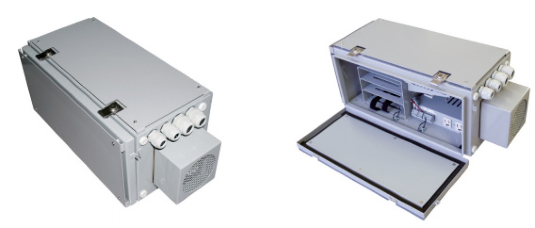 IP機器収納小型屋外BOX(冷却装置付